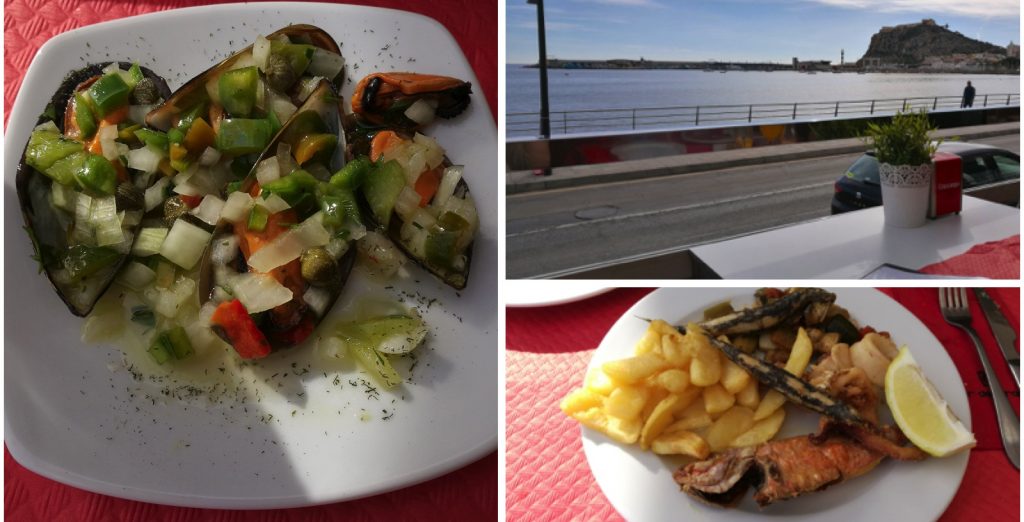 Menú del Día in Águilas mit Meerblick