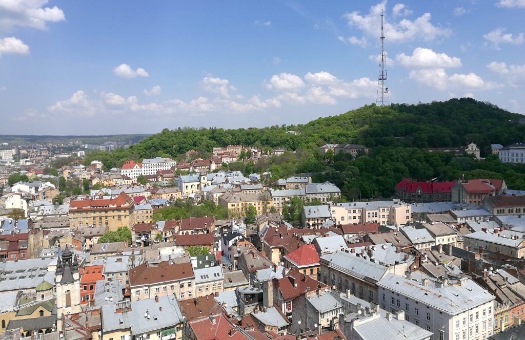 Blick vom Rathausturm auf das High Castle